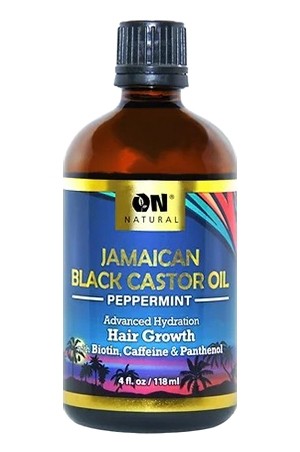 On Natural Jamaican Black Castor Oil Hair Growth-Peppermint (4 oz)