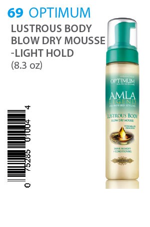 [Optimum-box#69] Amla Lustrous Body Blow Dry Mousse-Light Hold 8.3oz