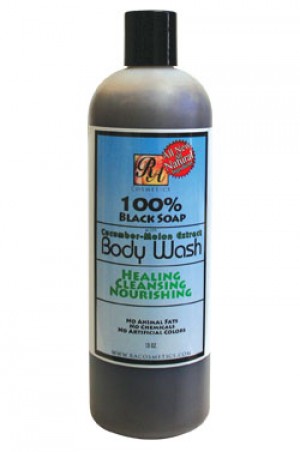 [RA Cosmetics-box#19] 100% Black Soap Cucumber-Melon Extract Body Wash (13oz)