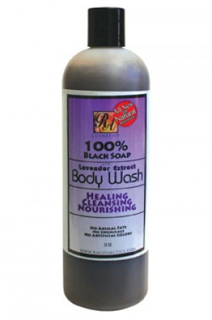 [RA Cosmetics-box#20] 100% Black Soap Lavender Extract Body Wash (13oz)