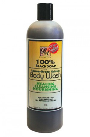 [RA Cosmetics-box#21] 100% Black Soap Lemon-Grass Extract Body Wash (13oz)