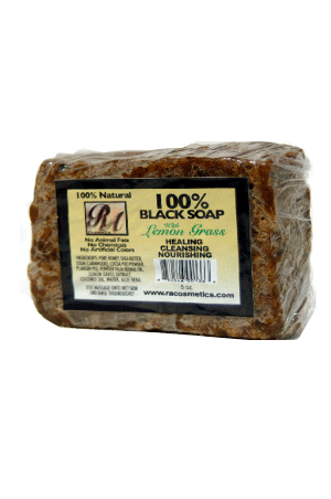 [RA Cosmetics-box#28] 100% Black Soap Bar w/ Lemon Grass (5oz)