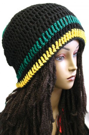 #Ras-2 Rasta Hat 14" (Black/Green/Yellow)