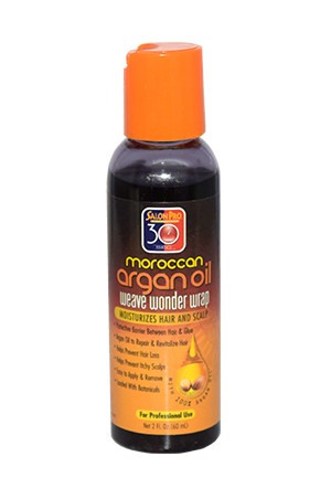 [Salon Pro-box#38] 30 Sec Weave Wonder Wrap Moroccan Argan Oil -Black (2 oz)