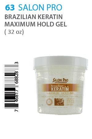 [Salon Pro-box#63] Brazilian Keratin Maximum Hold Gel (32oz)