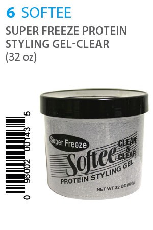 [Softee-box#6] Super Freeze Protein Styling Gel  (Clear) -32oz