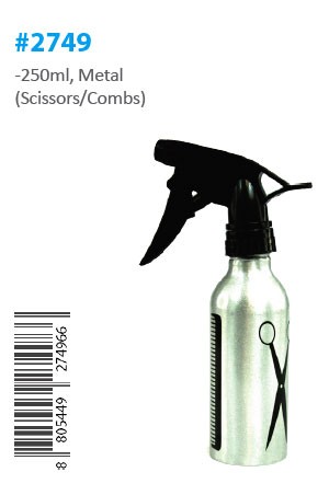 [#2749] Spray Bottle (250ml/Metal/Scissors/Combs) -pc