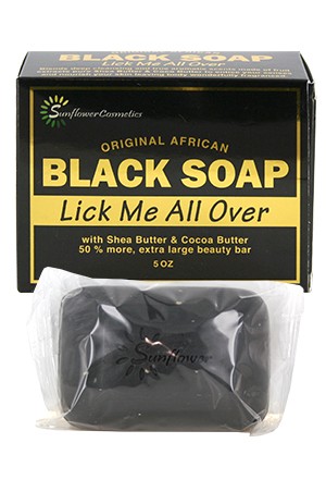 [Sunflower-box#26] Original African Black Soap(5oz)Lick Me All Over
