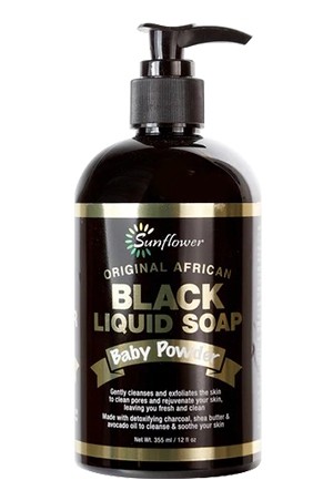 [Sunflower-box#170] SUNFLOWER Original African Black Liquid Soap (12 oz)