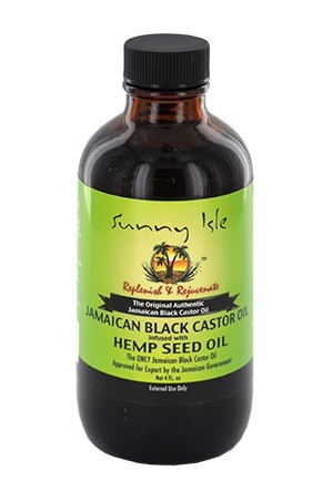 [Sunny Isle Jamaican Black Castor Oil-box#23]JBCO infused w/ Hemp Seed Oil (4 oz)