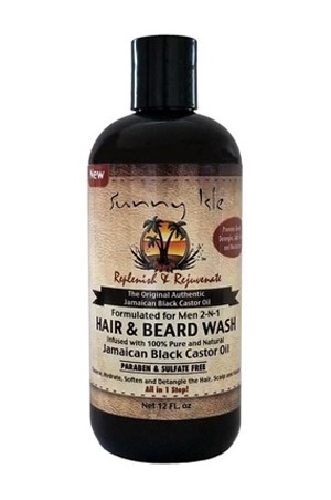 [Sunny Isle Jamaican Black Castor Oil-box#39] JBCO Hair & Beard Wash (12 oz) 