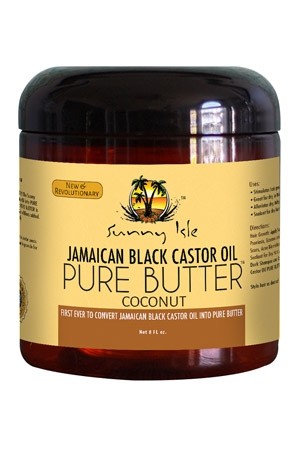 [Sunny Isle Jamaican Black Castor Oil-box#45] JBCO Pure Butter (8 oz) [Coconut]