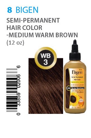 [Bigen-box#8] Semi-Permanent Hair Color #WB3 Medium Warm Brown