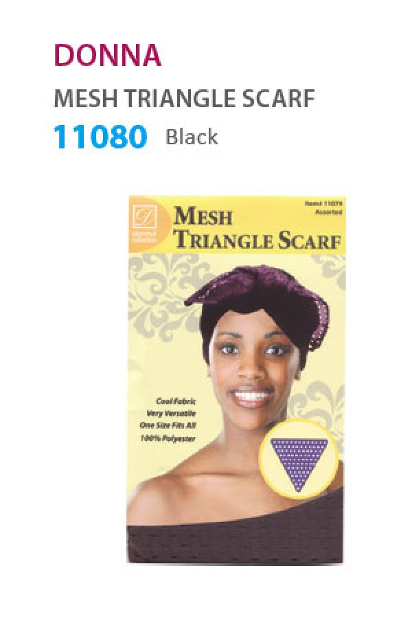 Donna-#11080] Mesh Triangle Scarf (Black) -dz - For Women - Caps/Du-Rags/ Hair Nets - General merchandise - TOOLS