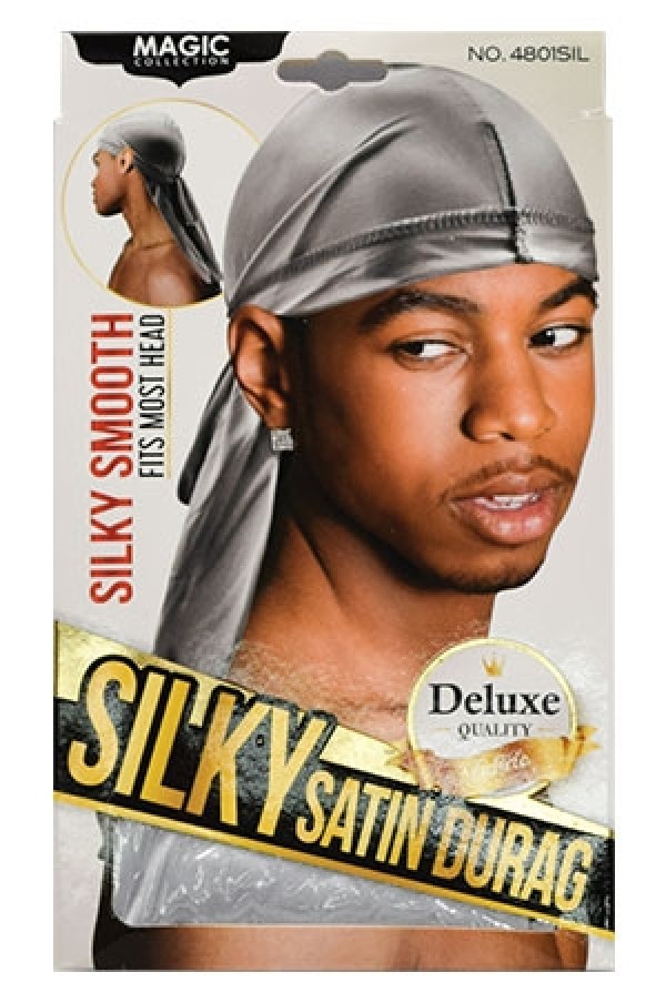 [Magic Collection 4801SIL] Silky Satin DuragSilver dz Caps/DuRags
