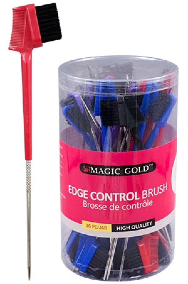 Magic Gold Edge Control Brush #LCG98889(36pc/jar) - jar - Brush - Comb