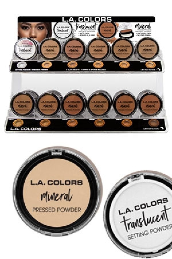 L.A. Colors Mineral Pressed Powder - Wholesale Display 108 Units (CAD96.1)