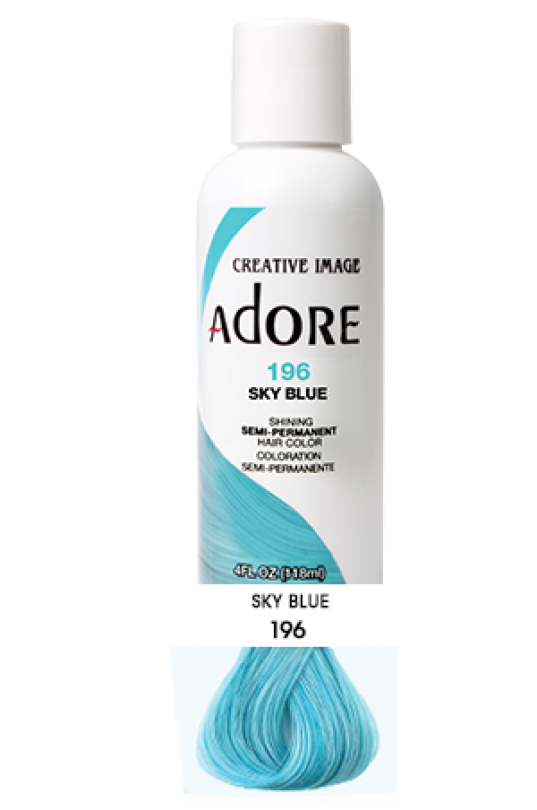 Adore-box#1] Semi Permanent Hair Color (4 oz)- #196 Sky Blue - Adore - Hair  color - MAKE UP / MANICURE / HAIR COLOR